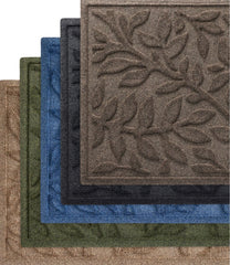 Heavyweight Recycled Waterhog Doormat, Half Round, Woodland Leaf | L.L.Bean