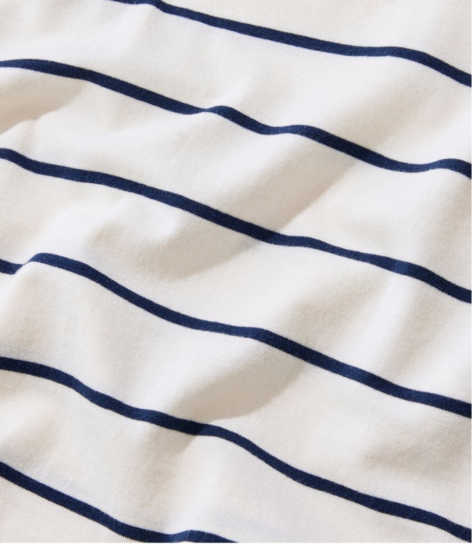 Women's Soft Stretch Supima-Blend Tee, Scoopneck Short-Sleeve Stripe | L.L.Bean