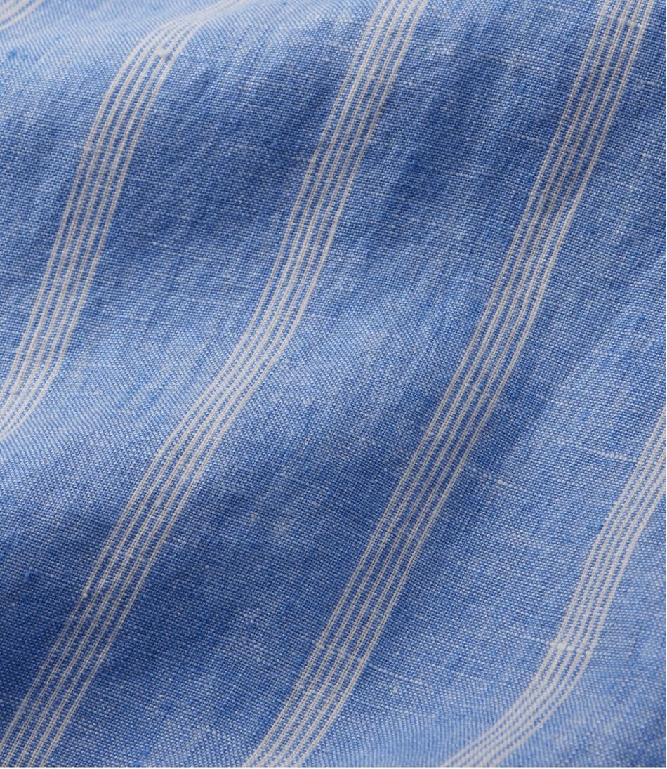 Women's Premium Washable Linen Shirt, Splitneck Stripe | L.L.Bean