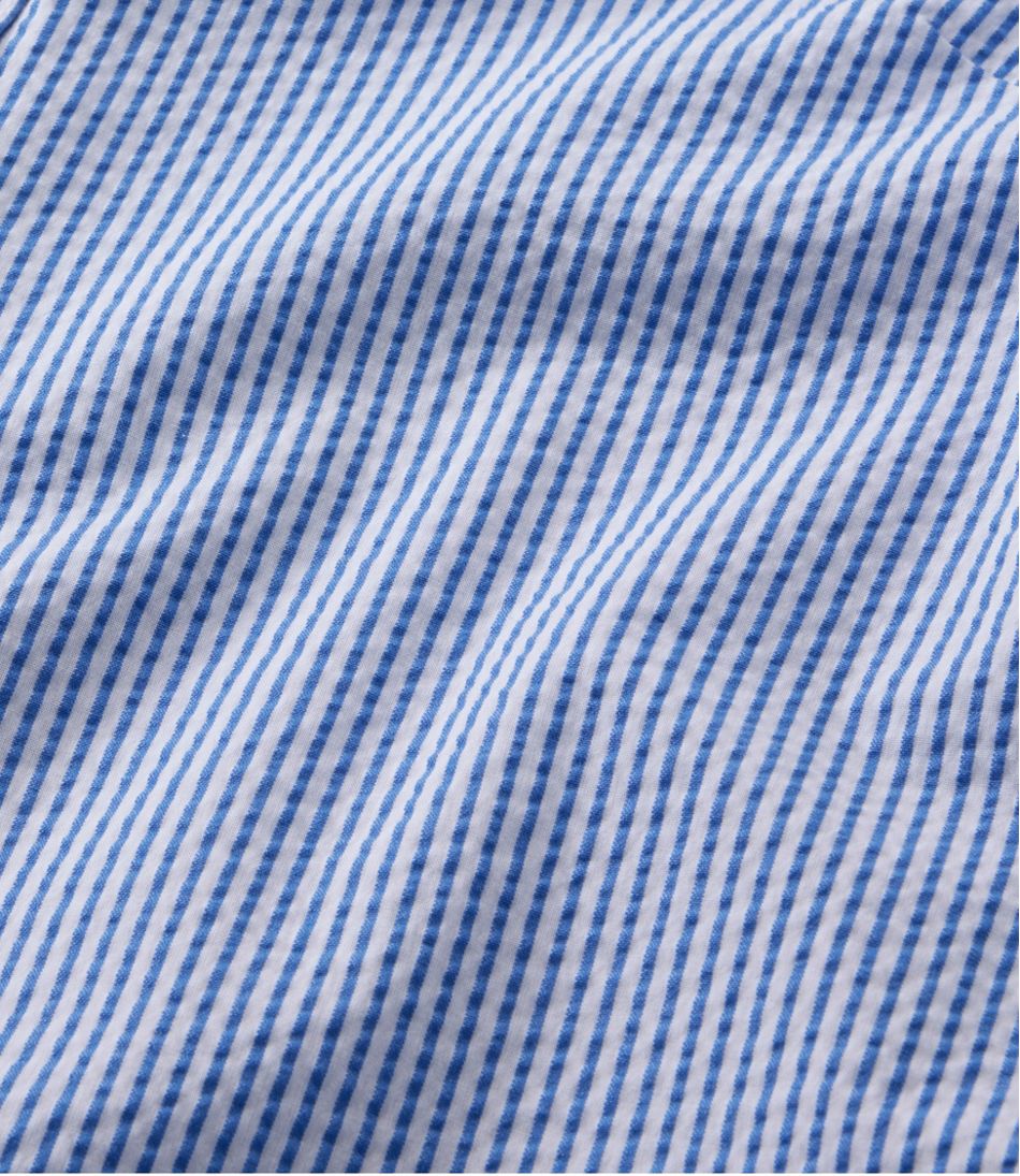 Women's Vacationland Seersucker Shirt, Short-Sleeve Popover Stripe | L.L.Bean