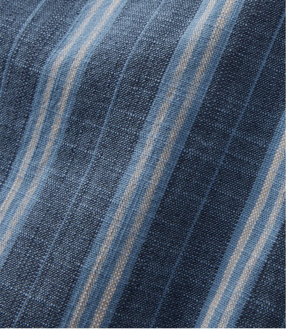 Women's Lakewashed Pull-On Chinos, Mid-Rise Wide-Leg Stripe Chambray | L.L.Bean