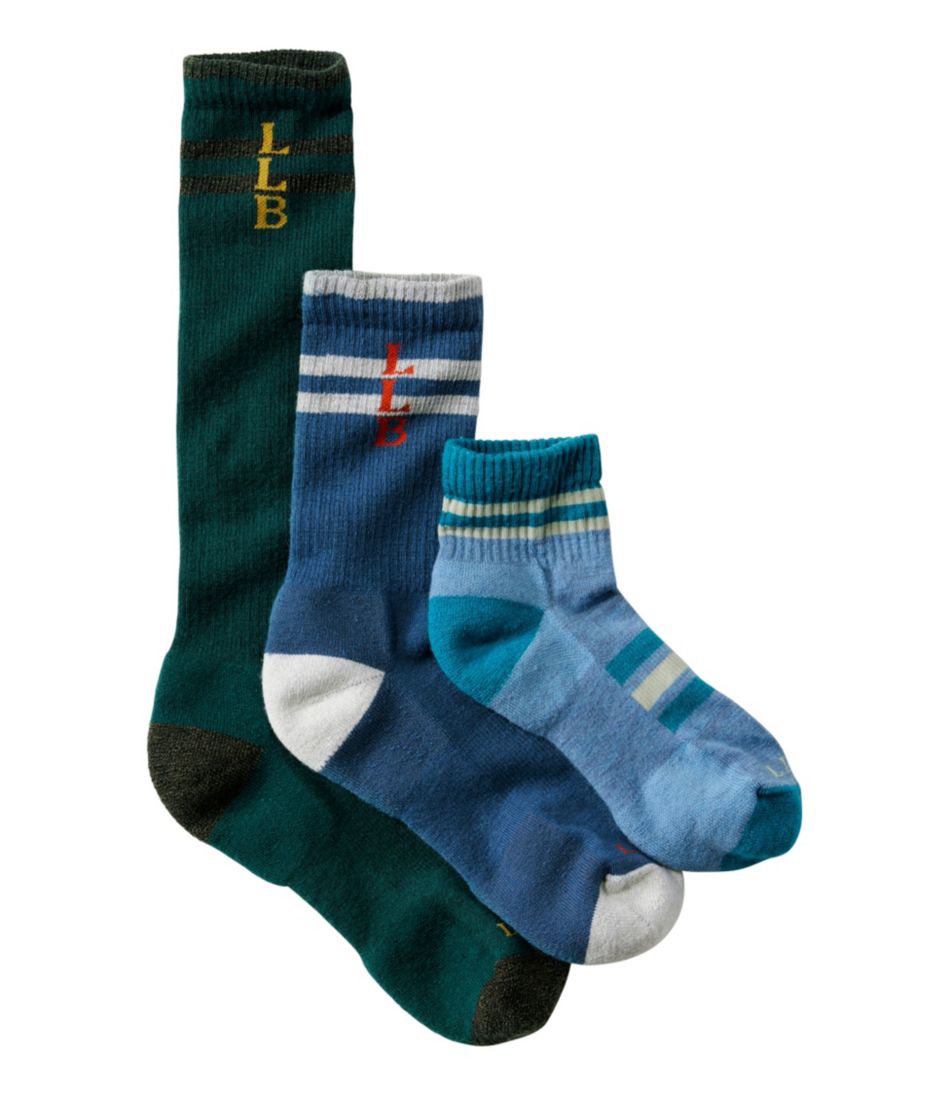 Adults' Katahdin Hiker Socks, 1/4 Crew Stripe | L.L.Bean