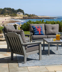 All-Weather Patio Chair with Textured Cushion, Slate Gray | L.L.Bean